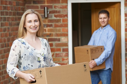 Household items being carefully organised for Southall storage service