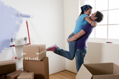 Careful loading of furniture during a small removal service in Southall