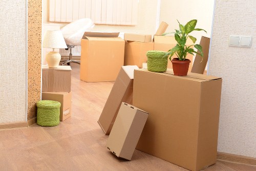 Southall removals team handling a home relocation in a busy West London street