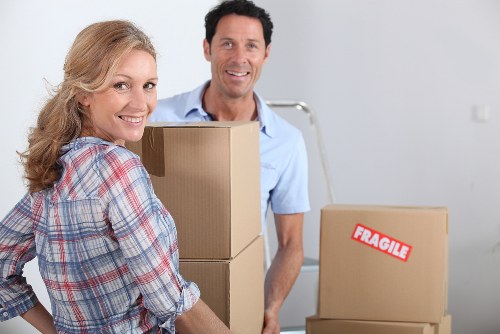 Prepared furniture covered for long-term storage in Southall